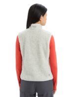 Icebreaker Women RealFleece Merino High Pile Vest Z04NXR677 Clothing Ecru Heather - Image 2