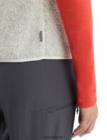 Icebreaker Women RealFleece Merino High Pile Vest Z04NXR677 Clothing Ecru Heather - Image 7