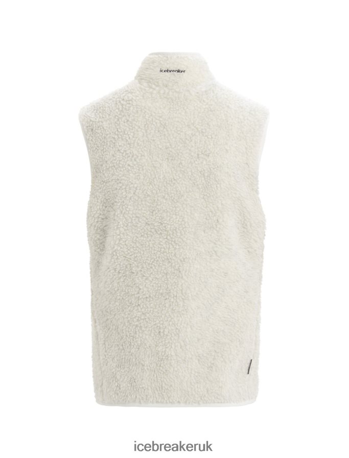 Icebreaker Women RealFleece Merino High Pile Vest Z04NXR677 Clothing Ecru Heather - Image 9