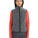 Icebreaker Women RealFleece Merino High Pile Vest Z04NXR678 Clothing Gritstone Heather