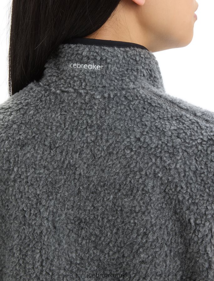 Icebreaker Women RealFleece Merino High Pile Vest Z04NXR678 Clothing Gritstone Heather - Image 5