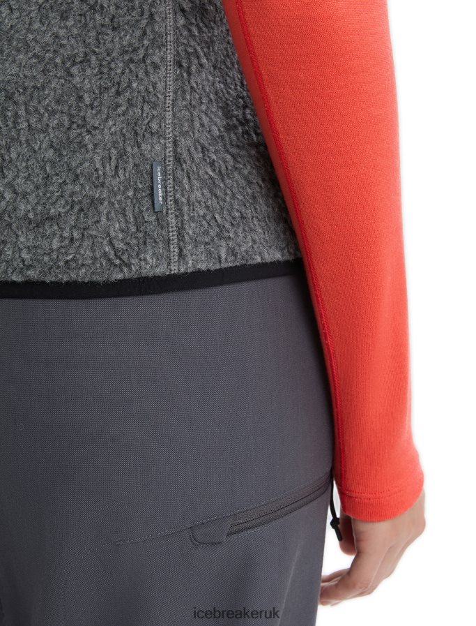 Icebreaker Women RealFleece Merino High Pile Vest Z04NXR678 Clothing Gritstone Heather - Image 7