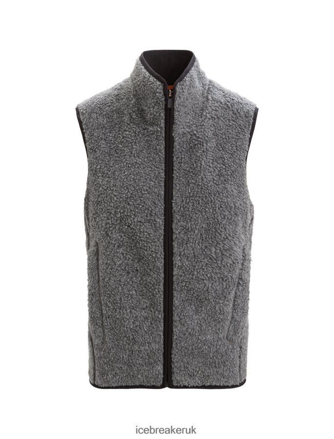 Icebreaker Women RealFleece Merino High Pile Vest Z04NXR678 Clothing Gritstone Heather - Image 8