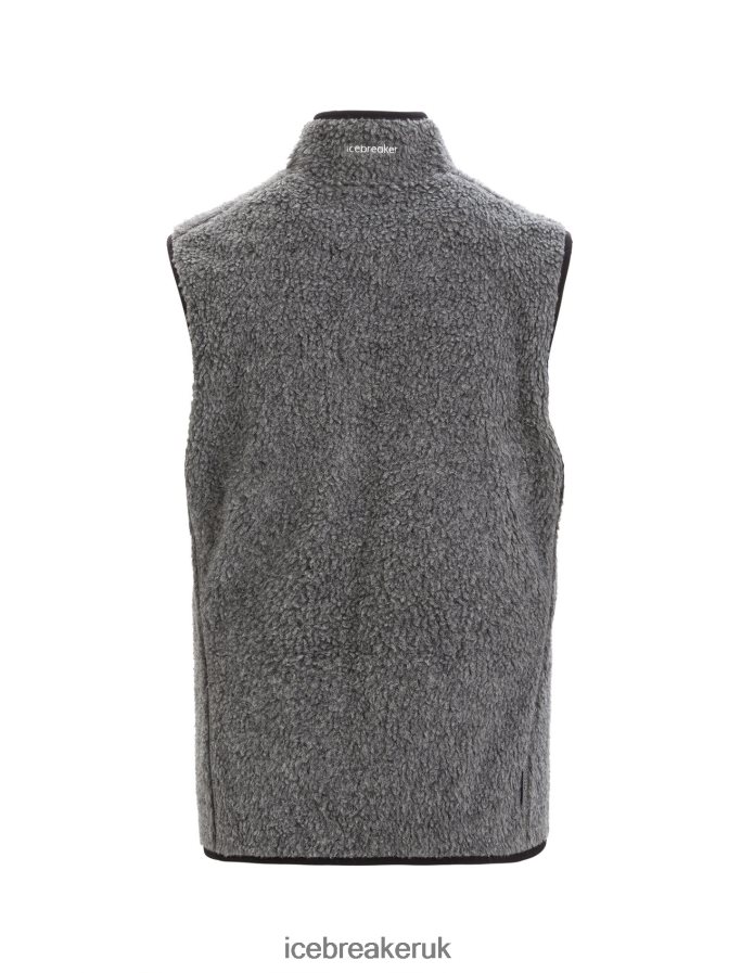 Icebreaker Women RealFleece Merino High Pile Vest Z04NXR678 Clothing Gritstone Heather - Image 9