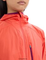 Icebreaker Women Shell+ Merino Cotton Windbreaker Z04NXR680 Clothing Vibrant Earth/Purple Gaze - Image 4