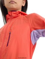 Icebreaker Women Shell+ Merino Cotton Windbreaker Z04NXR680 Clothing Vibrant Earth/Purple Gaze - Image 8