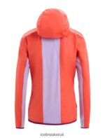 Icebreaker Women Shell+ Merino Cotton Windbreaker Z04NXR680 Clothing Vibrant Earth/Purple Gaze - Image 10
