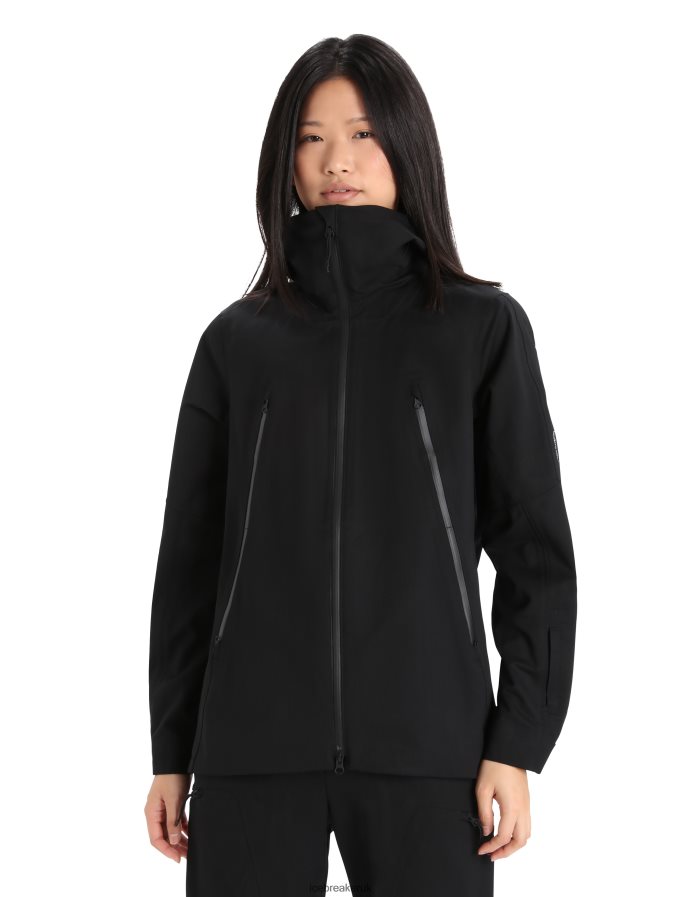 icebreaker_women_shell_merino_hooded_jacket_z04nxr827_clothing_black.jpg Icebreaker Women Shell+ Merino Hooded Jacket Z04NXR827 Clothing Black - Image 1