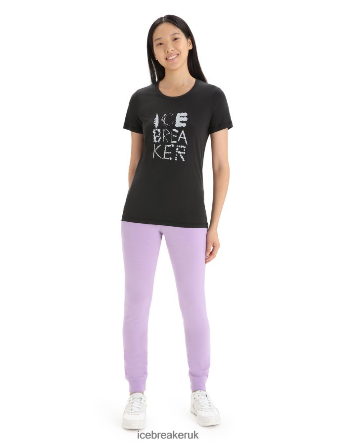 Icebreaker Women Tencel Cotton Short Sleeve T-Shirt Natural Z04NXR666 Clothing Black - Image 3