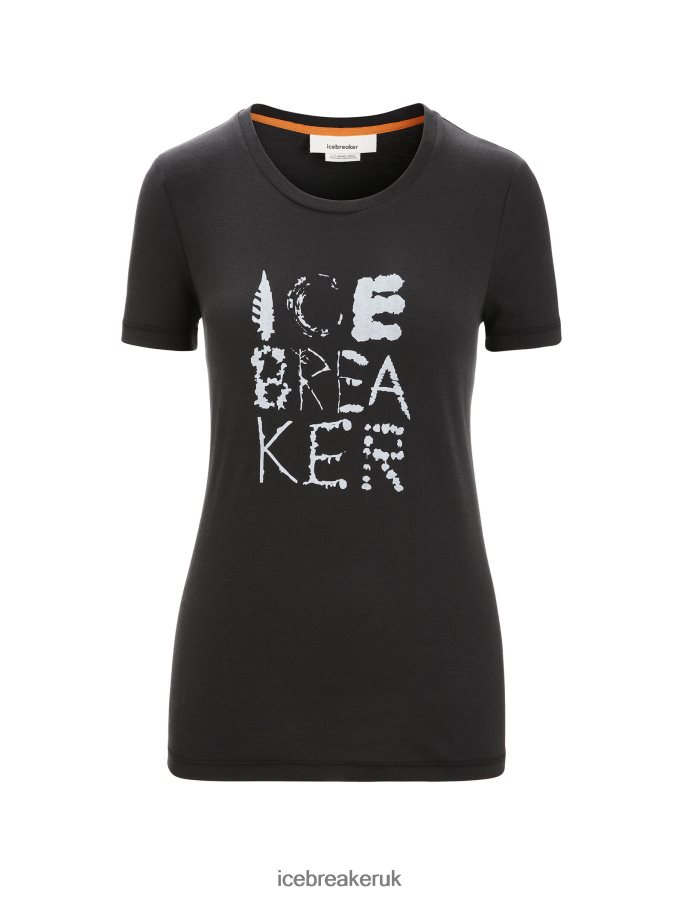 Icebreaker Women Tencel Cotton Short Sleeve T-Shirt Natural Z04NXR666 Clothing Black - Image 6