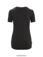 Icebreaker Women Tencel Cotton Short Sleeve T-Shirt Natural Z04NXR666 Clothing Black - Image 7