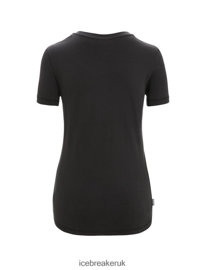 Icebreaker Women Tencel Cotton Short Sleeve T-Shirt Natural Z04NXR666 Clothing Black - Image 7