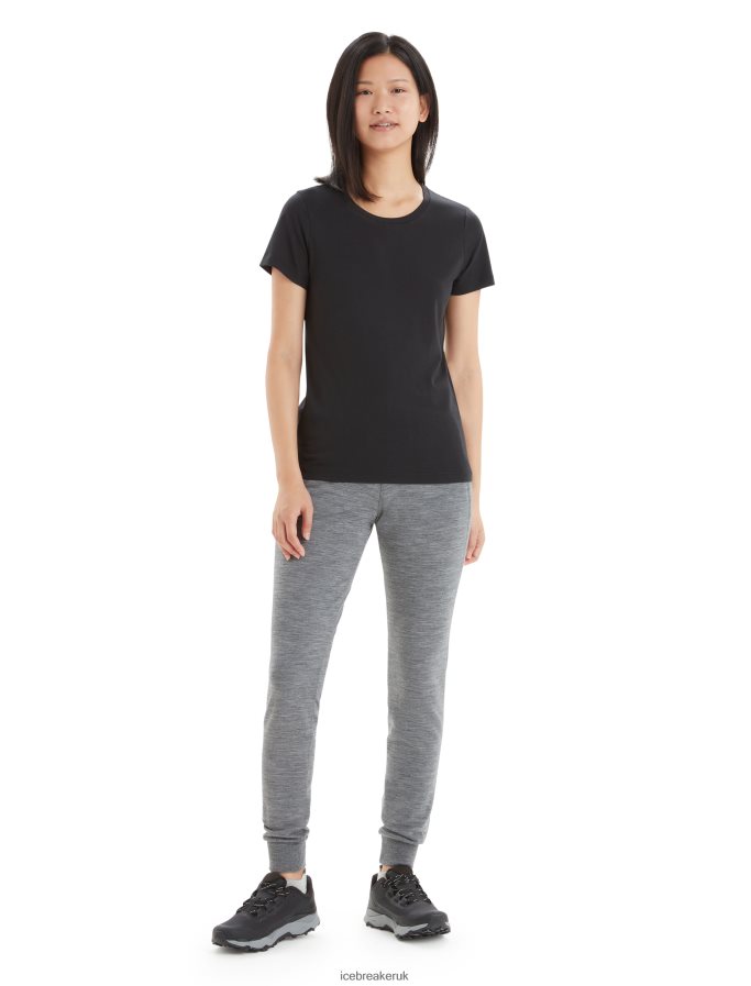 Icebreaker Women Tencel Cotton Short Sleeve T-Shirt Z04NXR639 Clothing Black - Image 3