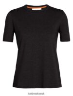 Icebreaker Women Tencel Cotton Short Sleeve T-Shirt Z04NXR639 Clothing Black - Image 5