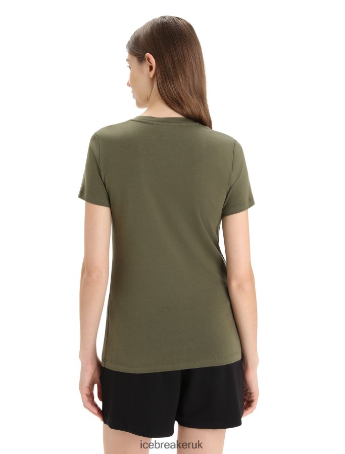 Icebreaker Women Tencel Cotton Short Sleeve T-Shirt Z04NXR642 Clothing Loden - Image 2
