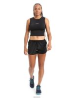 Icebreaker Women ZoneKnit Merino Cropped Bra-Tank Z04NXR647 Clothing Black - Image 3