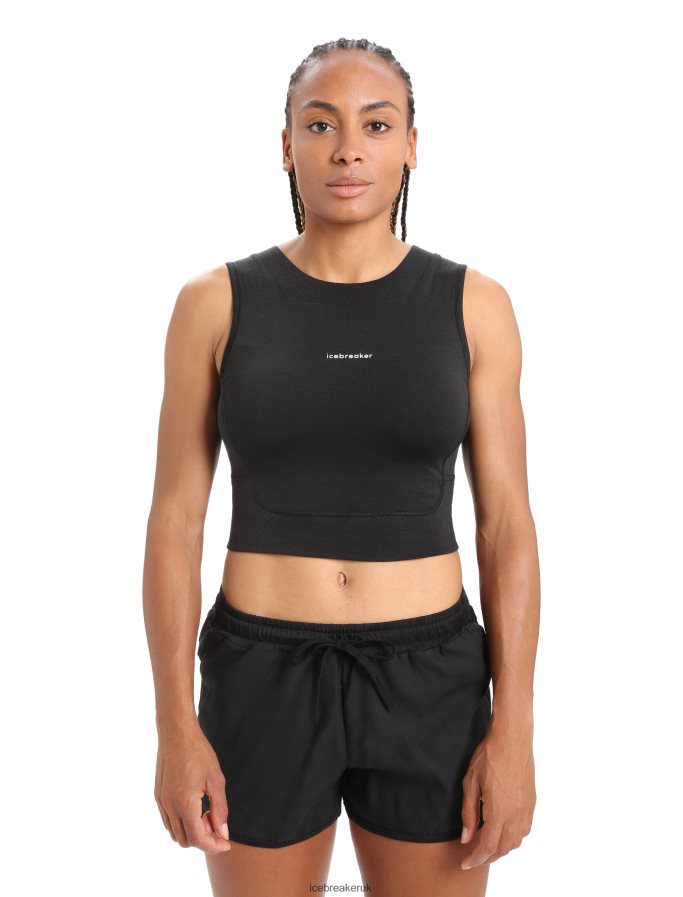 icebreaker_women_zoneknit_merino_cropped_bra_tank_z04nxr647_clothing_black.jpg Icebreaker Women ZoneKnit Merino Cropped Bra-Tank Z04NXR647 Clothing Black - Image 1