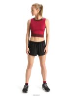Icebreaker Women ZoneKnit Merino Cropped Bra-Tank Z04NXR909 Clothing Cherry/Espresso - Image 3