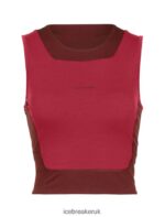 Icebreaker Women ZoneKnit Merino Cropped Bra-Tank Z04NXR909 Clothing Cherry/Espresso - Image 5