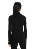 Icebreaker Women ZoneKnit Merino Insulated Long Sleeve Thermal Hoodie Z04NXR597 Clothing Black - Image 2