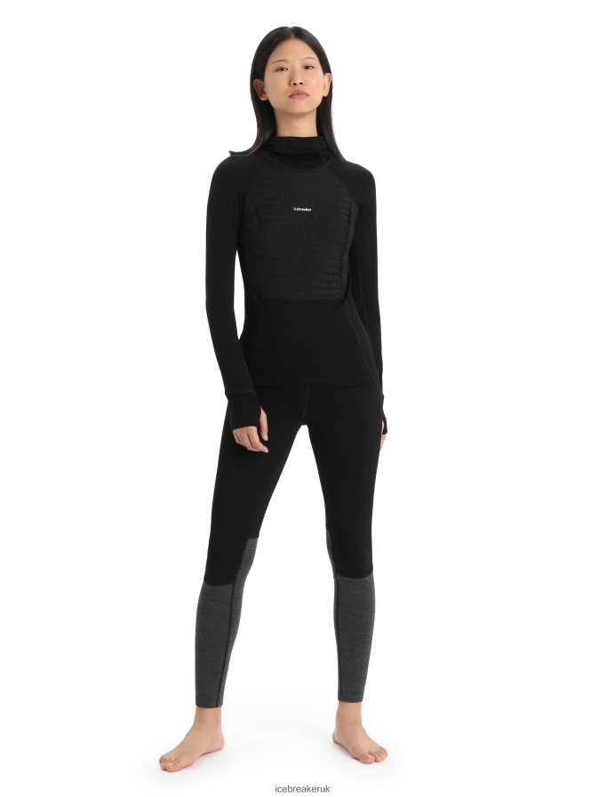 Icebreaker Women ZoneKnit Merino Insulated Long Sleeve Thermal Hoodie Z04NXR597 Clothing Black - Image 3