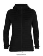 Icebreaker Women ZoneKnit Merino Insulated Long Sleeve Zip Hoodie Z04NXR711 Clothing Black - Image 8