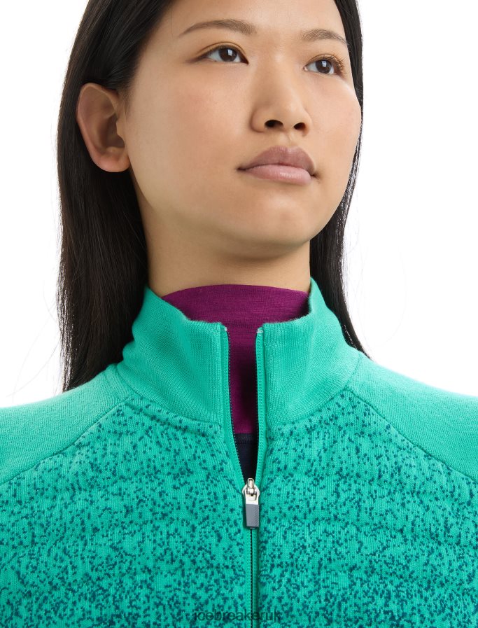 Icebreaker Women ZoneKnit Merino Insulated Vest Into the Deep Z04NXR682 Clothing Fresh/Green Glory - Image 4