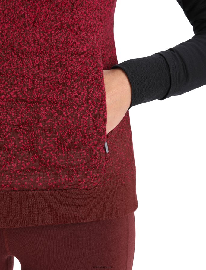 Icebreaker Women ZoneKnit Merino Insulated Vest Into the Deep Z04NXR884 Clothing Cherry/Espresso - Image 5