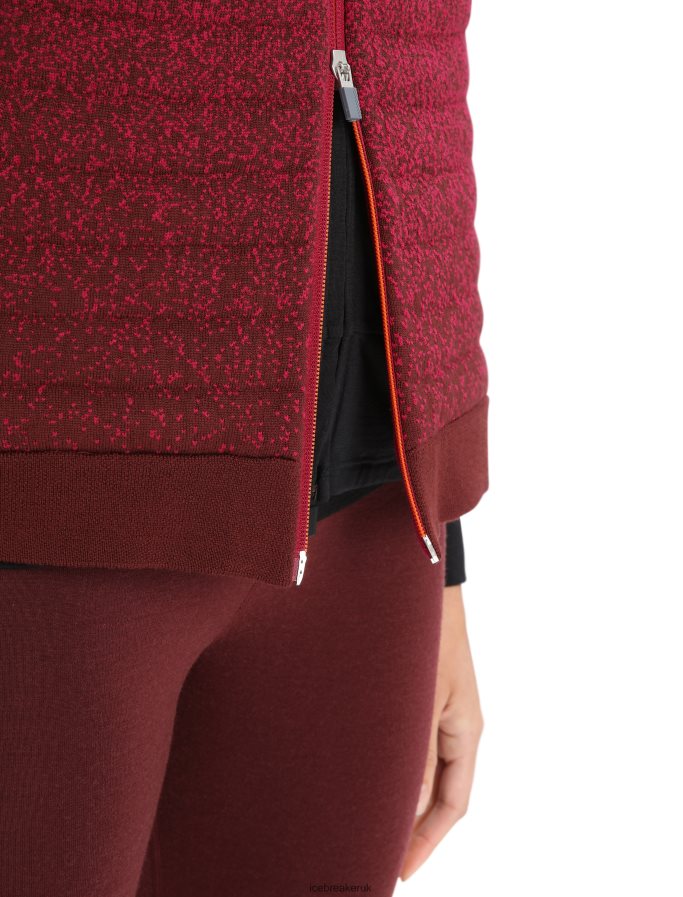 Icebreaker Women ZoneKnit Merino Insulated Vest Into the Deep Z04NXR884 Clothing Cherry/Espresso - Image 7