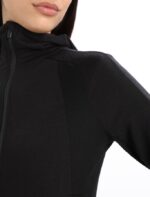 Icebreaker Women ZoneKnit Merino Long Sleeve Zip Hoodie Z04NXR712 Clothing Black - Image 7