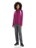 Icebreaker Women ZoneKnit Merino Long Sleeve Zip Hoodie Z04NXR713 Clothing Go Berry/Purple Gaze - Image 3