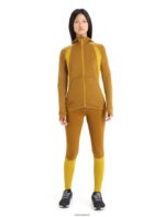 Icebreaker Women ZoneKnit Merino Long Sleeve Zip Hoodie Z04NXR855 Clothing Clove/Silent Gold - Image 3