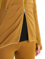 Icebreaker Women ZoneKnit Merino Long Sleeve Zip Hoodie Z04NXR855 Clothing Clove/Silent Gold - Image 8