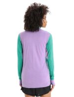 Icebreaker Women ZoneKnit Merino Long Sleeve Zip Jacket Z04NXR719 Clothing Fresh/Purple Gaze - Image 2