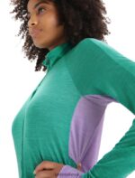 Icebreaker Women ZoneKnit Merino Long Sleeve Zip Jacket Z04NXR719 Clothing Fresh/Purple Gaze - Image 7