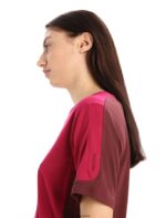 Icebreaker Women ZoneKnit Merino Short Sleeve Boxy T-Shirt Z04NXR892 Clothing Cherry/Espresso - Image 5