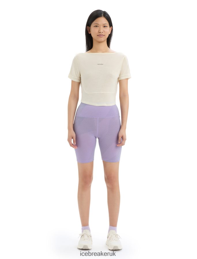 Icebreaker Women ZoneKnit Merino Short Sleeve Scoop Back T-Shirt Z04NXR667 Clothing Chalk - Image 3