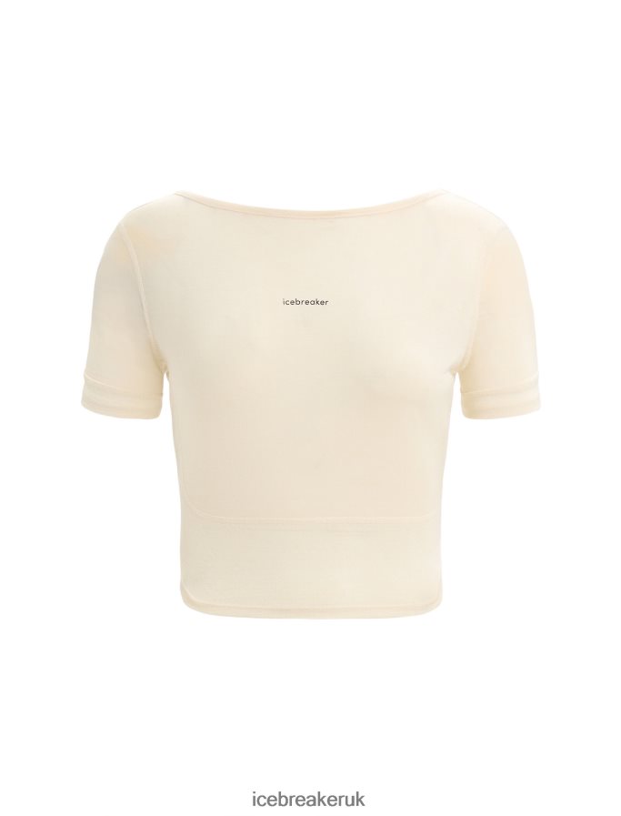 Icebreaker Women ZoneKnit Merino Short Sleeve Scoop Back T-Shirt Z04NXR667 Clothing Chalk - Image 6
