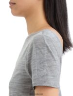 Icebreaker Women ZoneKnit Merino Short Sleeve Scoop Back T-Shirt Z04NXR669 Clothing Metro Heather - Image 5