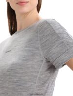 Icebreaker Women ZoneKnit Merino Short Sleeve Scoop Back T-Shirt Z04NXR669 Clothing Metro Heather - Image 6