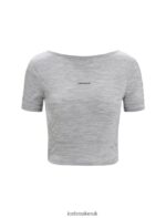 Icebreaker Women ZoneKnit Merino Short Sleeve Scoop Back T-Shirt Z04NXR669 Clothing Metro Heather - Image 7
