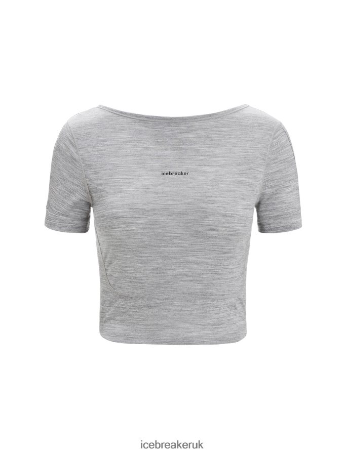 Icebreaker Women ZoneKnit Merino Short Sleeve Scoop Back T-Shirt Z04NXR669 Clothing Metro Heather - Image 7