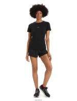 Icebreaker Women ZoneKnit Merino Short Sleeve Slit Back T-Shirt Z04NXR798 Clothing Black - Image 2