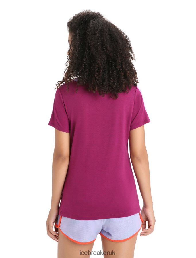 Icebreaker Women ZoneKnit Merino Short Sleeve T-Shirt Z04NXR659 Clothing Purple Gaze/Go Berry - Image 2