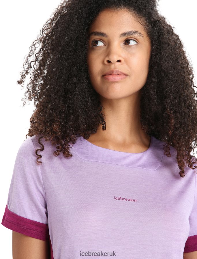 Icebreaker Women ZoneKnit Merino Short Sleeve T-Shirt Z04NXR659 Clothing Purple Gaze/Go Berry - Image 4