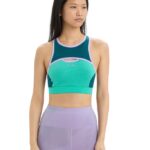 Icebreaker Women ZoneKnit Merino Sport Bra Z04NXR541 Clothing Fresh/Green Glory