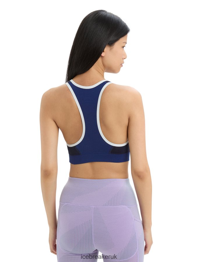 Icebreaker Women ZoneKnit Merino Sport Bra Z04NXR542 Clothing Royal Navy/Midnight Navy - Image 2