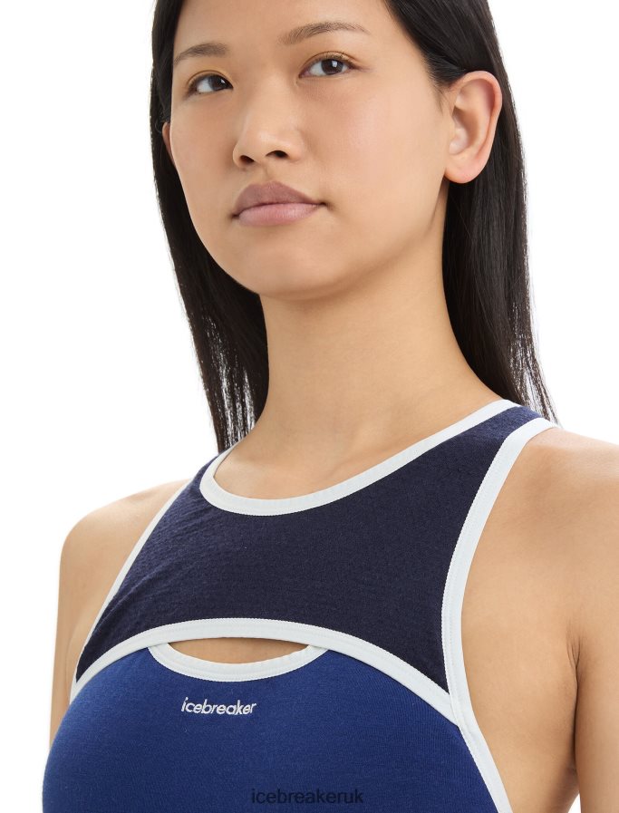 Icebreaker Women ZoneKnit Merino Sport Bra Z04NXR542 Clothing Royal Navy/Midnight Navy - Image 4