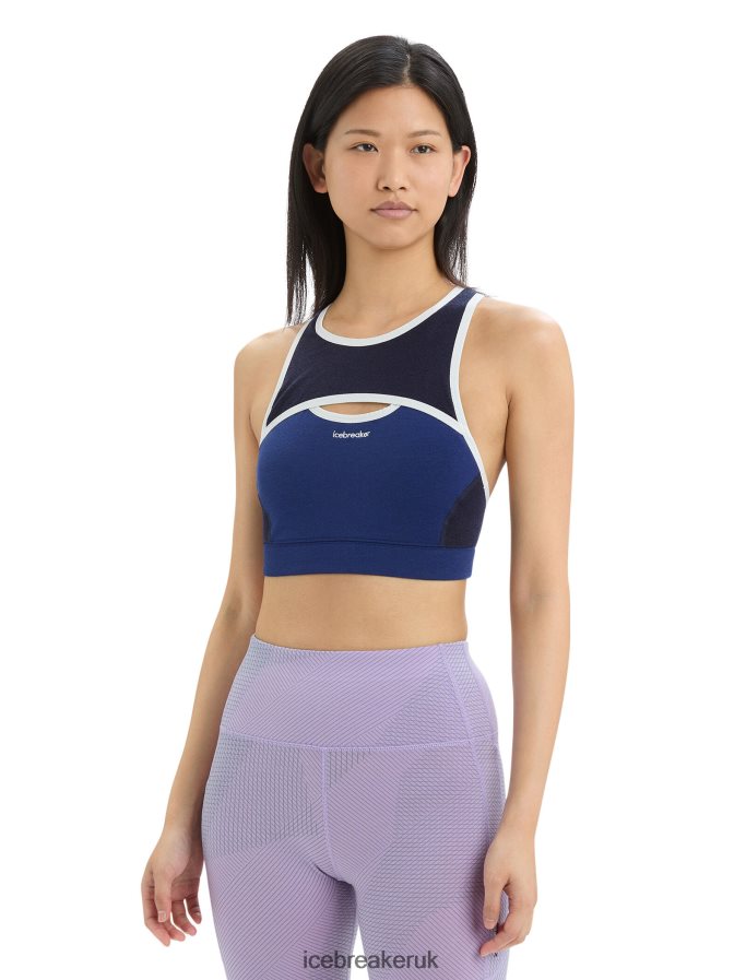icebreaker_women_zoneknit_merino_sport_bra_z04nxr542_clothing_royal_navy_midnight_navy.jpg Icebreaker Women ZoneKnit Merino Sport Bra Z04NXR542 Clothing Royal Navy/Midnight Navy - Image 1
