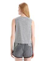 Icebreaker Women ZoneKnit Merino Tank Z04NXR656 Clothing Metro Heather - Image 2